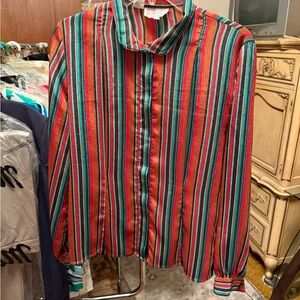 Anne Klein Multicolor Striped Blouse